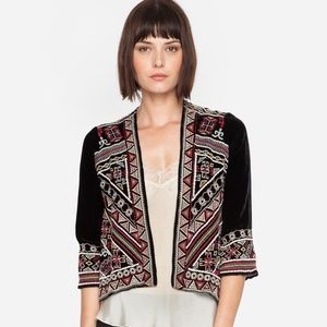 Johnny Was Landon Velvet Asymmetrical Bolero